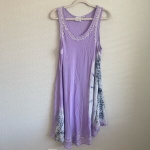 Raya Sun Womens 3X Cotton Rayon Pastel Tie Dye Sun Dress Boho Casual Lightweight